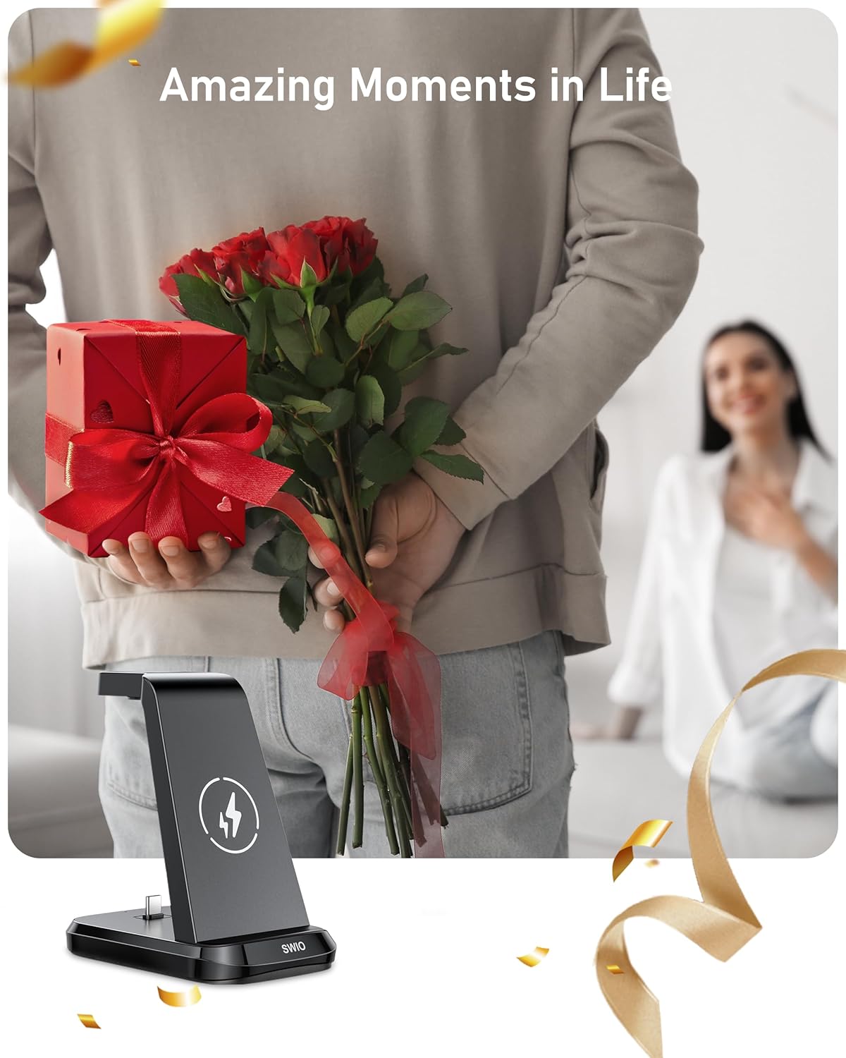 Wireless Charger for Samsung Phones Watch Earbuds(Not for Z Flip & A Serie-Phone),SWIO 3 in 1 Charging Station for Galaxy Watch 7/Ultra/6/5/4/3,S25 S24 S23 S22 S21 S20/Note 20 10/Z Fold 4 3,Buds/2/Pro